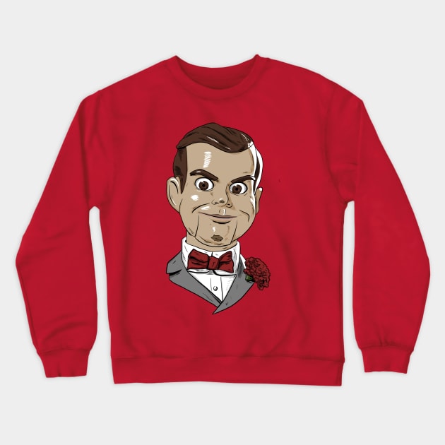 Slappy the Dummy Crewneck Sweatshirt by Black Snow Comics